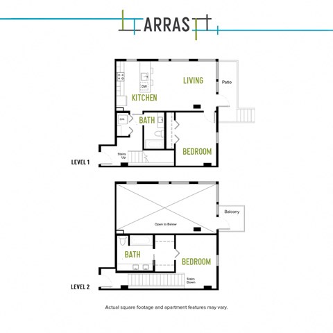 Floor plan for 2 beds, 2 baths, 1183 sqft